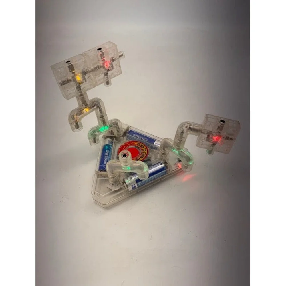 Vintage Clear‎ Electronic Light Up Building Blocks STEM Modular Toy Set